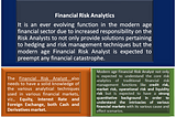 Finance and Risk Analytics in Banking