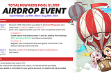 Announcement for Grand Opening Airdrop Event