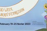 poster for Freedom to Read week in Canada Feb 19–25, 2023