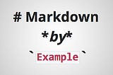 Markdown Best Practices