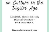 Nudity and Women’s Influence on Culture in the Digital Age