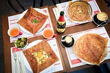 Savoury galettes and sweet crepes at Four Frogs creperie in Sydney