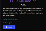 Backdoor CTF 2024: I Like McDonalds Writeup