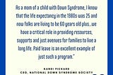 Individuals with Developmental Disabilities and their Caregivers Eligible for Paid Leave Benefits
