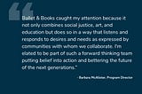 Introducing Barbara | Program Director at Ballet & Books