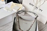 Givenchy Small Moon Cut Out Bag Grey For Women Womens Handbags Shoulder Bags 9.8In25cm Gvc