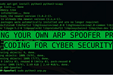 Write your own ARP Spoofer program in Python