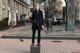 A Busker’s Inspiratiin In Moscow