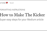 How to Make The Kicker