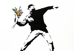 Man throwing a bouquet of flowers