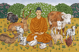 Why do only a small percentage of Vipassana meditators accept a meatless diet?