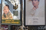 What do billboards in Kyiv say about men and women?