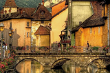 Canal Bridge, Annecy, France