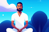 meditating man