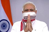 Narendra Modi in Namastey Position