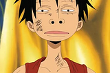 Monkey D. Luffy looking braindead