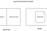 Layout Component Example splitscreen and Modal