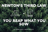 Newton’s Third Law (Reap what you sow)