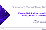 Latest Governance Proposal Now Live!