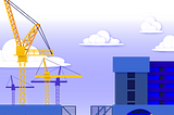 Illustration of a construction site