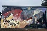 Oregon mural in NewPort or was it Yachats? | Photo credit: author