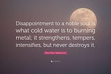 The opening quote on Disappointment bu Eliza Tabor Stevenson, set over a picture of a full moon from Quotefancy.com
