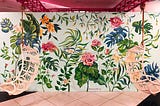 Roses and Rose Mural painted by Natasha May Platt