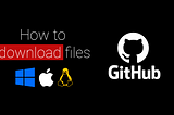 How to download a file from Github
