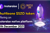 Shuttleone $SZO token offering on Instaraise