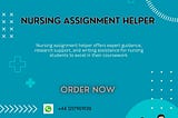 Nursing Assignment helper