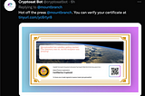 (Cryptosat digital certificate)