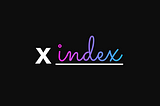 the word index as a signature in the herodevs gradient underlined with a white x on the left