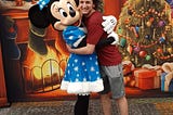 Me hugging Minnie Mouse