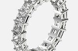 Princess Cut Diamond Eternity Band: What They Say About a Woman