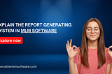 Explain the Report generating system in MLM software