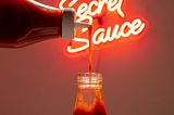 Secret Sauce pouring