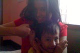 Me with my 3 year old cousin ~2008 clicked on my Motorola mobile ;)