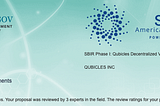 NSF Review of Qubicles Finds it “Excellent” and “Superior” Application of Blockchain in the Real…