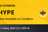 HYPE Now Available on CoinBene