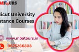 Calicut University Distance Courses