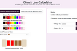 Ohm’s law simulation with resistors in hand