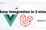 Integration of Laravel + VueJs + AdminLTE made easy