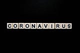 Coronavirus in Scrabble tiles