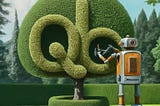 Robot trimming a QBasic on a tree