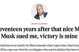 Jeremy Clarkson is not our friend