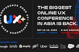 UX+ Conference details showing its date schedule and its speakers’ organizations