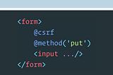 Laravel: Add @method() & @csrf to Blade