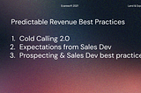 Predictable Revenue Best Practices