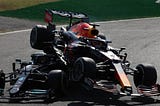 The Max Verstappen and Lewis Hamilton crash at Monza