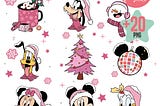 20+ Mickey And Friends Pink Christmas Png clipart, Holiday Season, Mickey and friends, Christmas Character, Christmas Squad, Xmas Friends